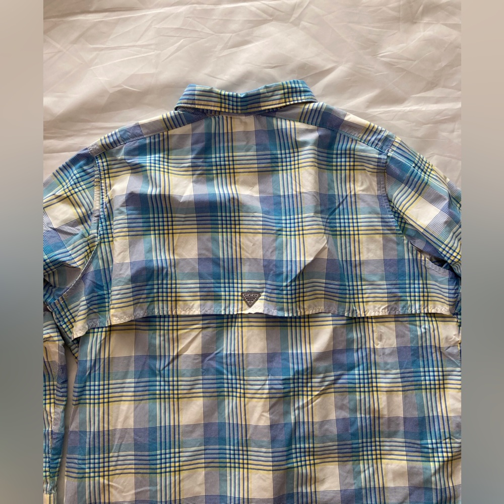 Columbia PFG Super Bahama Long Sleeve Women XL Fishing Shirt MultiColored Plaid - Picture 15 of 16